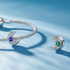 BSC902 Sterling Silver S925 Temperature Sensitive Discoloration DIY Moon Bead Bracelet Accessories