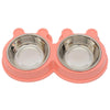 Stainless Steel Pet Bowls with Mat (Random Colour)
