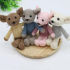 Newborn Photography Clothing Baby Knitted Jumpsuit + Hat + Mouse Doll Three-Piece Set(Brown)