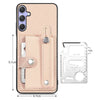 For Samsung Galaxy S25+ 5G Wristband Kickstand Wallet Back Phone Case with Tool Knife(Khaki)