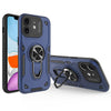 For iPhone 11 Metal Rotating Bracket TPU + PC Magnetic Phone Case(Dark Blue)
