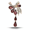 Women Drill Droplet Butterfly-knotted Brooch(Purple)