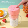 420ml 6 Blades Straw Juice Cup USB Charging Portable Fruit Juicer Smoothie Maker(Pink)