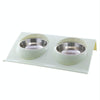 Elevated Stainless Steel Pet Bowl, Green, Large, Anti-Skid