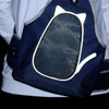 TAILUP Pet Carrier Bag, Grey Blue, M, Foldable, Shoulder/Chest Bag