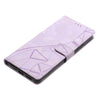 For Samsung Galaxy M53 Triangles Embossed Leather Phone Case(Purple)