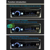 1-Din Car DAB Radio Player Stereo System FM Receiver, Support Bluetooth & U Disk & MP3 & TF Card