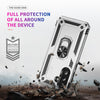 For Samsung Galaxy A36 5G Shockproof TPU + PC Phone Case with Holder(Silver)