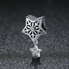 S925 Sterling Silver Pendant Snow Country Star Beads DIY Bracelet Necklace Accessories