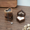 Wooden Heart Shape Ring Box Jewelry Storage Box Wedding Valentine Gift Box, Spec: RB513-C6