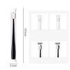 10pcs Nano Silk Soft Bristle Independent Packing Portable Couple Toothbrush, Spec: White Flat-head