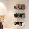 Wall-Mounted Adhesive Sunglasses Storage Shelf Eyeglasses Display Stand(Transparent)
