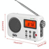 SY-8801 Portable Retro Radio HD LCD Screen Weight Bass Short Wave Radio(White)