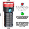 3 Gears, DB18 18xT6, Luminous Flux: 5400lm LED Flashlight, Without Battery (Red Black)