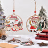 Christmas Day Decoration Hollow Wooden Pendant, Style: Moose