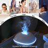 SD13 200ML Car USB Flame Aromatherapy Diffuser Home LED Night Light Silent Mist Humidifier(White)