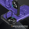 For iPhone 13 Lens Holder MagSafe Phone Case(Purple)