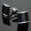 Laser Metal Brass Men Shirt Cufflinks, Color: Black vermica
