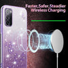 For Samsung Galaxy S20 FE Gradient Glitter Flower All-inclusive Phone Case(Purple)