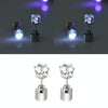 1 Pair Fashion LED Earrings Glowing Light Up Diamond Earring Stud(White)