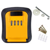 Wall Mounted Key Safe Box - 4 Digit Combination Lock (Orange)