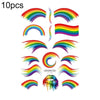 10 PCS Waterproof Disposable Camouflage Tattoo Stickers Face Stickers(LC-025)