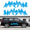 2 PCS/Set D-924 Mountain Woods Pattern Car Modified Decorative Sticker(Blue)