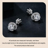 S925 Sterling Silver With White Gold Moissanite Earrings(MSE054)