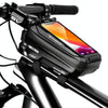 WILD MAN X2 1L Hard Shell EVA Bicycle Front Beam Bag(Black)