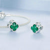 S925 Sterling Silver Lucky Four-leaf Clover DIY Beads(BSC995)