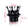 Motorcycle CNC Aluminum Alloy Crown Fuel Tank Cap Suitable For Harley 883 / XL / 1200 / 48 / 72(Black and White)