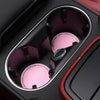 2 PCS Car Diamond Anti-skid Soft Rubber Water Cup Mat(Black)