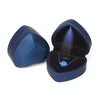 017015-20 Heart-shaped LED Light Ring Necklace Storage Box without Jewelry, Spec: Pendant(Blue)