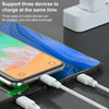 WK WDC-103 3A 3 In 1 8 Pin + Micro USB + Type-C / USB-C Fullspeed Pro Charging Data Cable, Length: 1.15m (White)