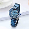 SANDA 1017 Lady Watch All Over The Sky Star 360 Degree Rotating Watch Diamond Steel Band Women Watch(Blue)