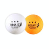 REGAIL 6pcs Training Table Tennis, Model: Dual Suction (Yellow)