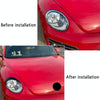 Headlight Eyebrow Modified Car Sticker For Volkswagen Beetle 2012-2018(Carbon Fiber Pattern)