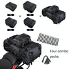 Rhinowalk Multi-Function Motorcycle Rear Seat Bag Combination Rear Shelf Pannier, Colour: Black 10L
