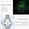 OLEVS 9931 Women Butterfly Buckle Luminous Waterproof Quartz Watch(White + Silver)