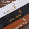 Dandali XX823 Men Retro Pin Buckle Leather Belt Waistband, Length: 110cm (Brown)