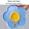 Sunflower Silicone Licking Mat, Blue, 15cm, Cat & Dog Slow Feeder