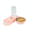 Rotating Pet Bowl Pink, Auto Water, Dog & Cat Feeder