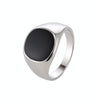 Europe and America Men Classic Alloy High Polished Drip Oil Style Ring, Size: 10, Diameter: 19.9mm, Perimeter: 62.4mm