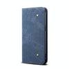 For Samsung Galaxy A06 5G Denim Texture Casual Style Horizontal Flip Leather Case(Blue)