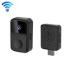 Wireless Smart Video Doorbell, 90° View, Black - WiFi, HD