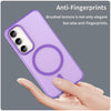 For Samsung Galaxy S23 5G MagSafe Frosted Translucent TPU + PC Full Coverage Phone Case(Dark Purple)