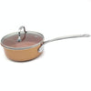Non-stick Copper Ceramic Coating Cooking Pot, Style:With Cover