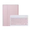 For Huawei MatePad SE 11 2024 AH21 Ultra-thin Detachable Bluetooth Keyboard Leather Tablet Case(Pink White)