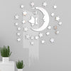 29pcs /Set Acrylic Stars And Moon Stereoscopic Mirror Wall Stickers Self-Adhesive Bedroom Background Wall Decoration(Black)