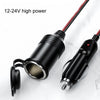 USB Cigarette Lighter Base With Electric Pickup 4m Power Extension Cable